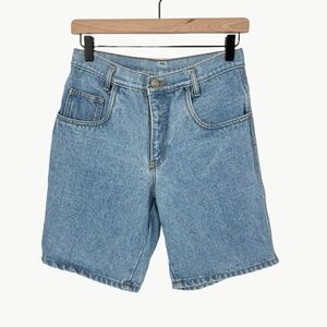 Vintage Bill Blass High Rise Dad Shorts Size 6P Light Wash Denim Petite 90s